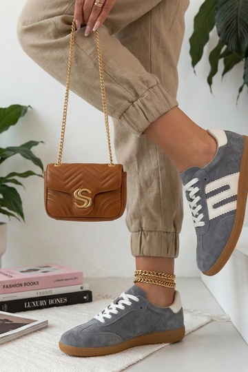 Scarpe sportive in pelle grigie Filippo