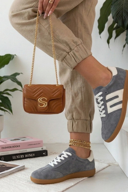 Scarpe sportive in pelle grigie Filippo