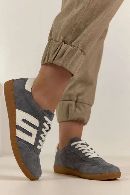 Scarpe sportive in pelle grigie Filippo