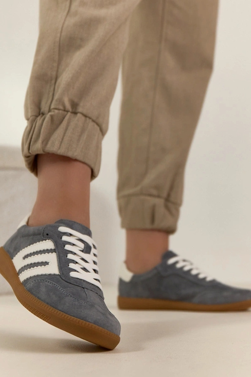 Scarpe sportive in pelle grigie Filippo