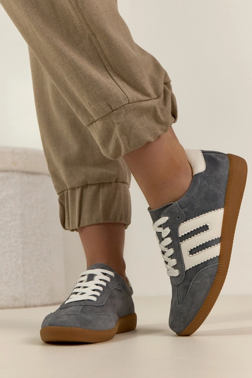 Scarpe sportive in pelle grigie Filippo