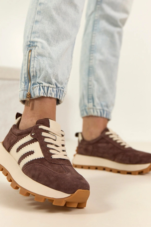 Scarpe sportive in pelle color...