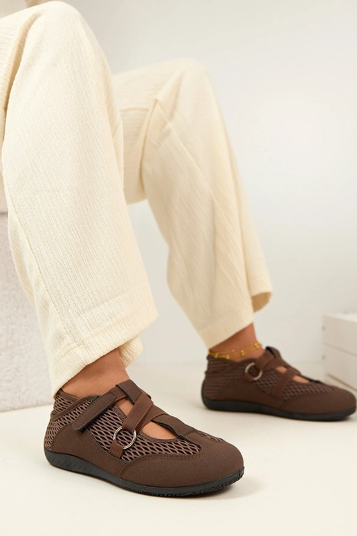 Scarpe ballerine sportive marroni Vesper