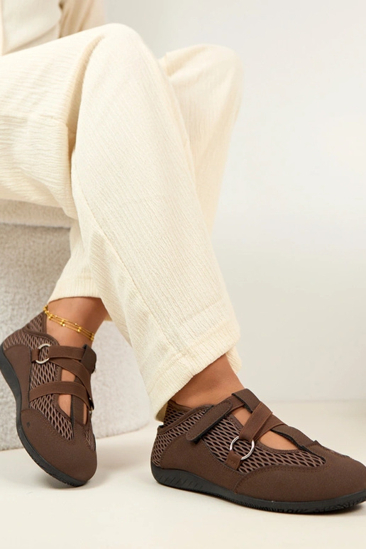 Scarpe ballerine sportive marroni Vesper