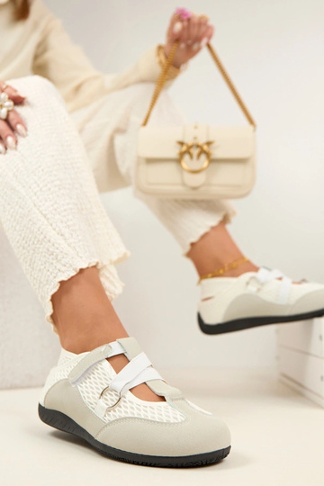 Scarpe ballerine sportive grigie Vesper
