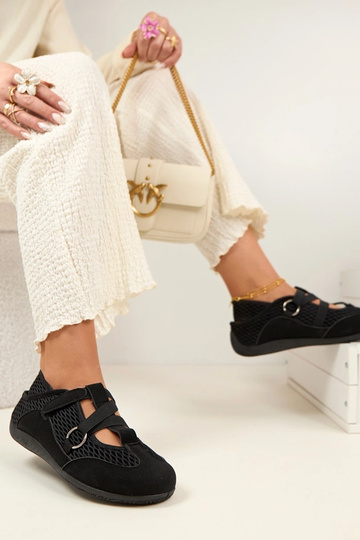 Scarpe ballerine sportive nere Vesper