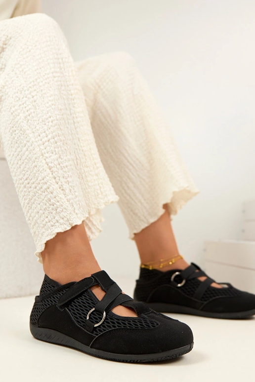 Scarpe ballerine sportive nere Vesper