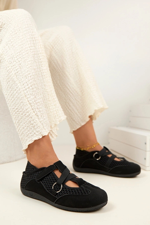 Scarpe ballerine sportive nere Vesper