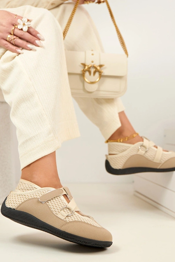 Scarpe ballerine sportive color sabbia Vesper