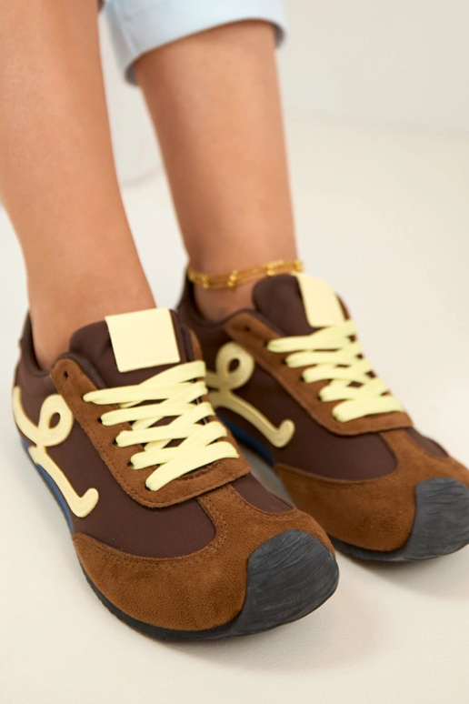 Scarpe sportive barefoot marroni da...