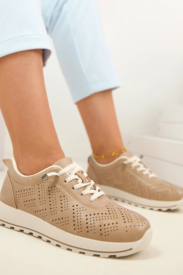 Scarpe sportive a rete color sabbia SIone 2