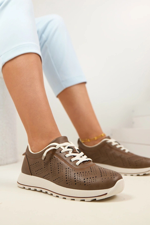 Scarpe sportive a rete marroni SIone