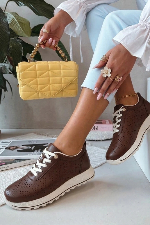 Scarpe sportive a rete marroni SIone