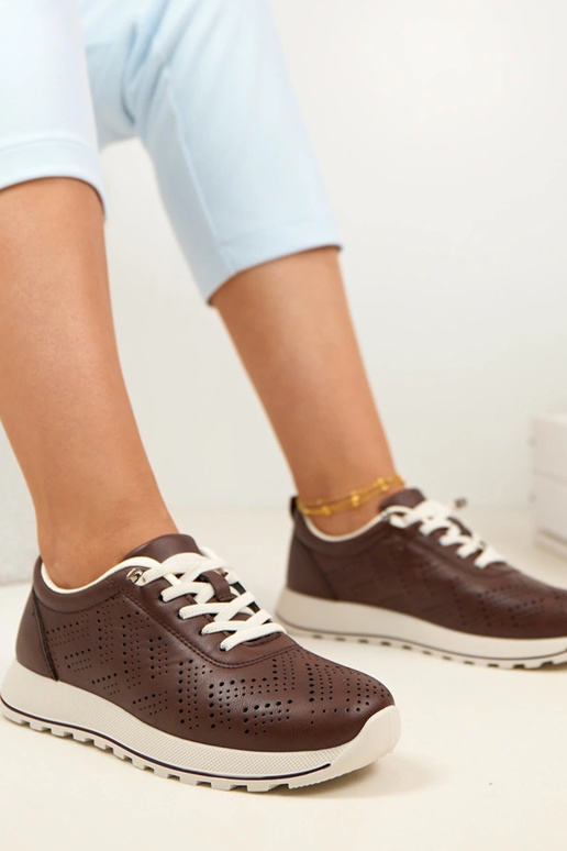 Scarpe sportive a rete marroni SIone