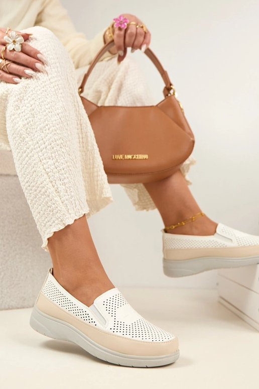 Mezze scarpe a rete bianche color...