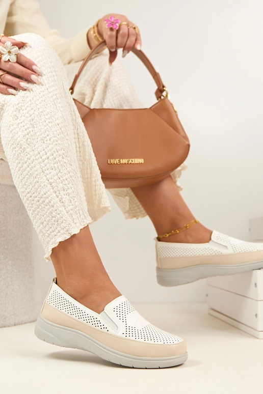 Mezze scarpe a rete bianche color...