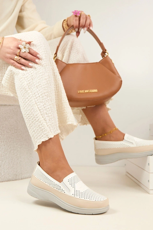 Mezze scarpe a rete bianche color...