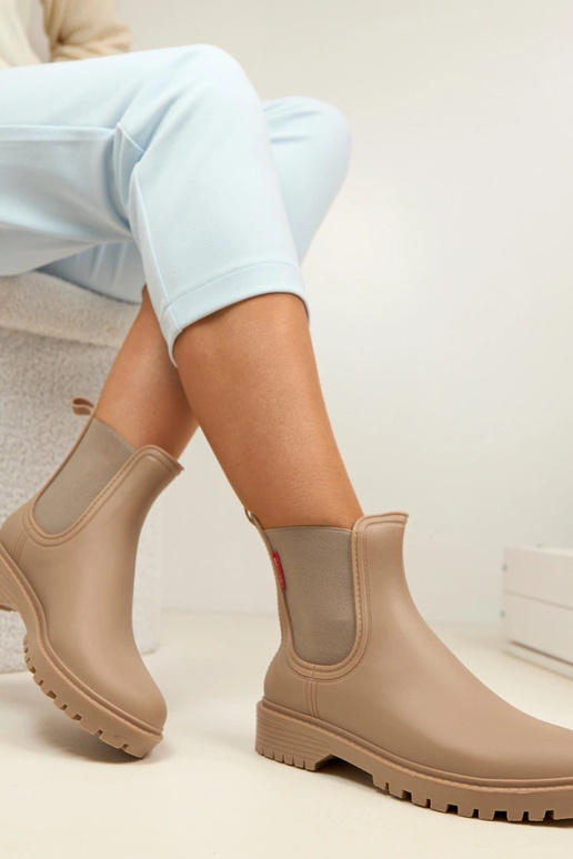 Stivali in gomma beige scuro Alba