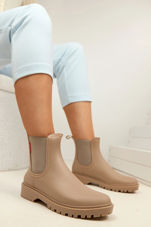 Stivali in gomma beige scuro Alba