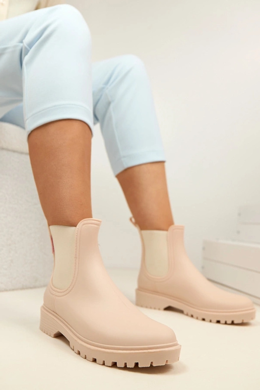 Stivali in gomma beige Alba