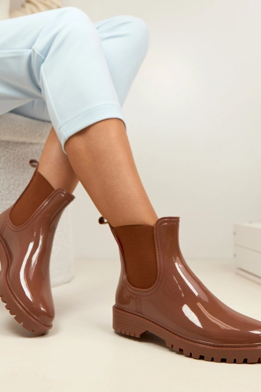 Stivali in gomma marroni Alba