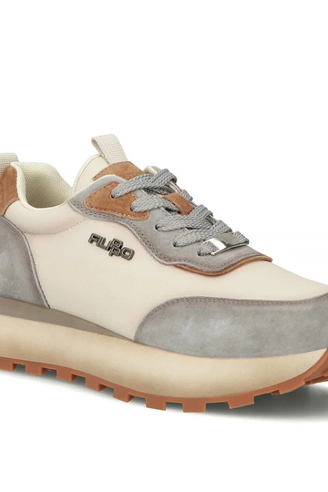 Scarpe in pelle beige con piattaforma Filippo 2