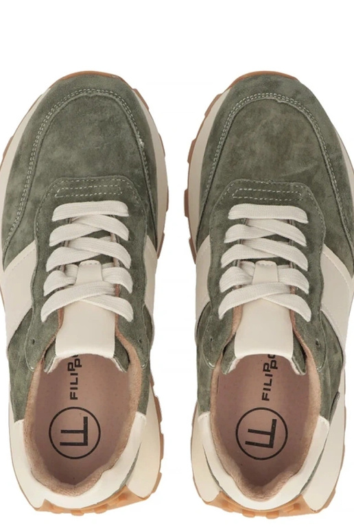 Scarpe in pelle verdi con piattaforma...