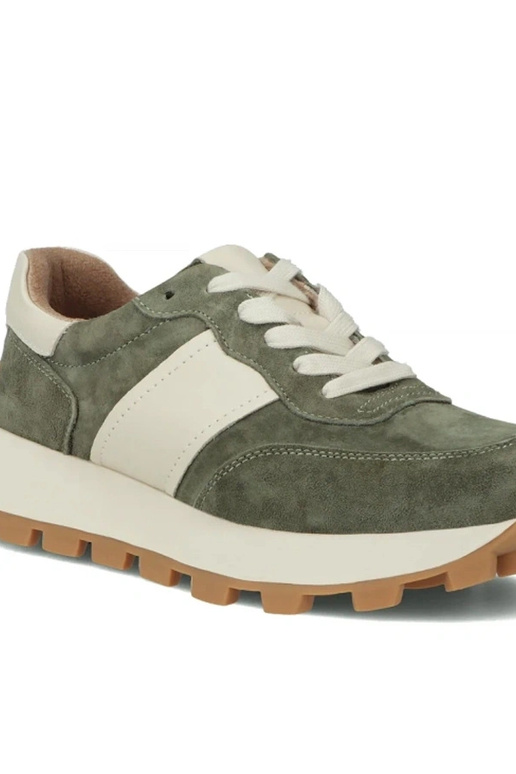 Scarpe in pelle verdi con piattaforma...