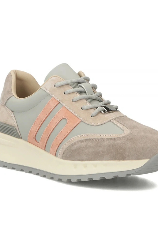 Scarpe in pelle grigie con...