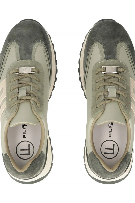 Scarpe in pelle verdi con piattaforma...