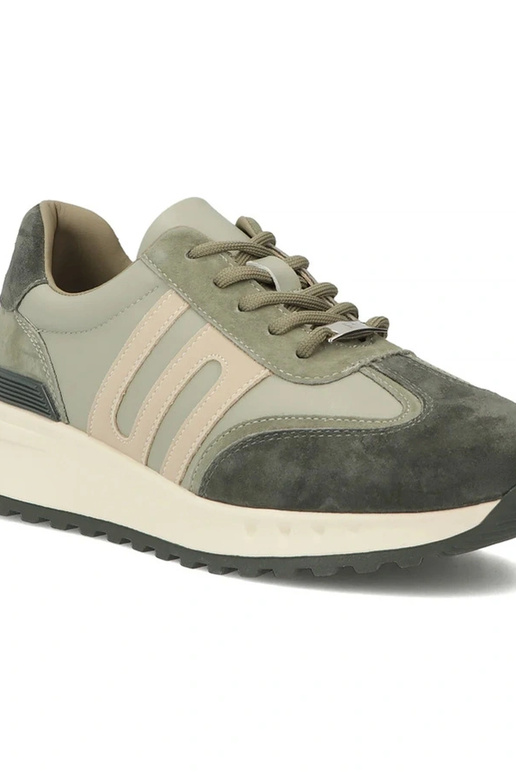 Scarpe in pelle verdi con piattaforma...