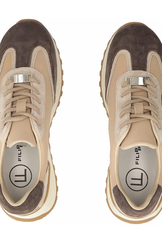 Scarpe in pelle marroni con...