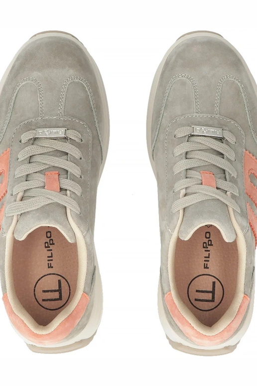 Scarpe in pelle grigie con...