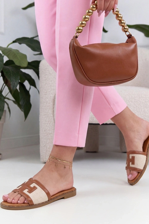 Ciabatte eleganti marroni Gia