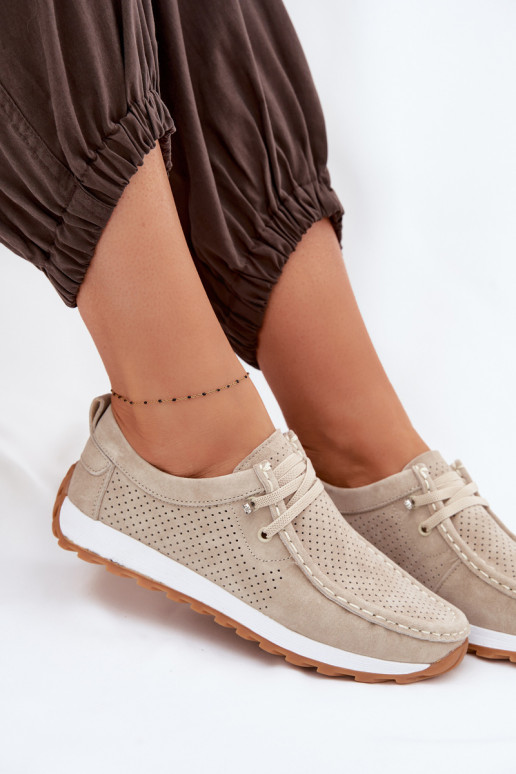 scarpe FemminileAbilitatoturalnego dalla pelle scamosciatau beige Amela