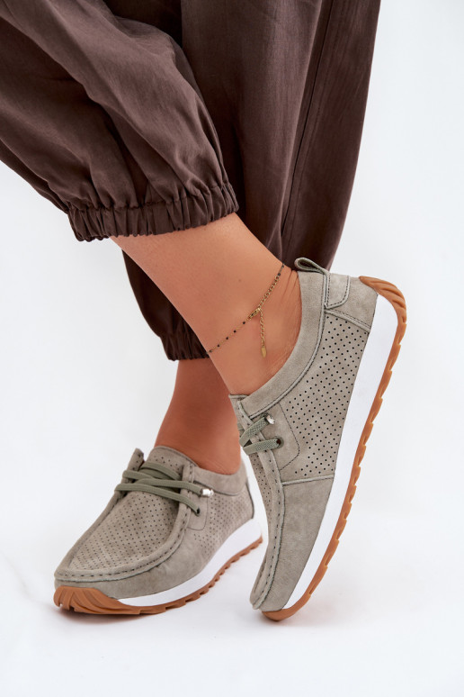 scarpe FemminileAbilitatoturalnego dalla pelle scamosciatau colore verde Amela