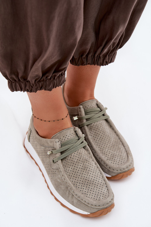 scarpe FemminileAbilitatoturalnego dalla pelle scamosciatau colore verde Amela