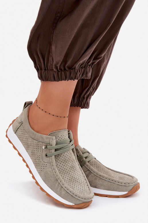 scarpe FemminileAbilitatoturalnego dalla pelle scamosciatau colore verde Amela