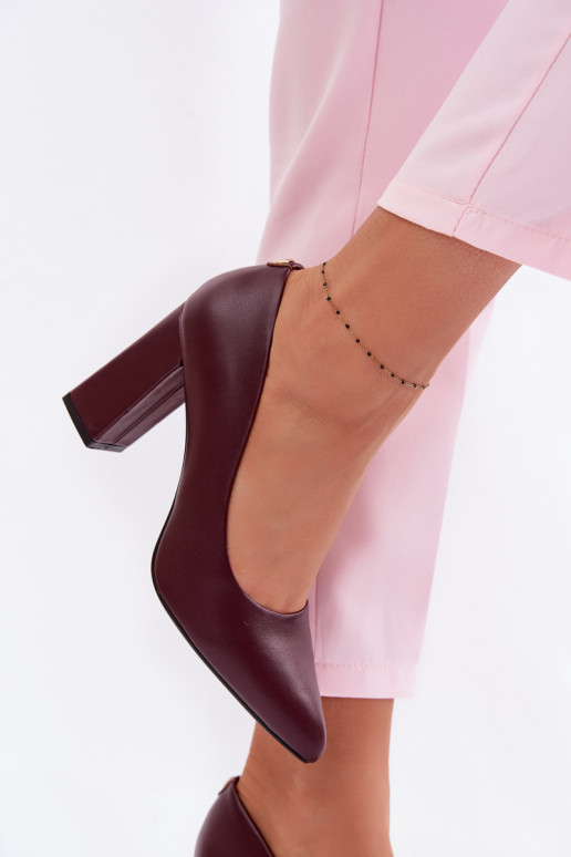 Scarpe con i tacchi in ecopelle Sergio Leone PB216 Borgogna