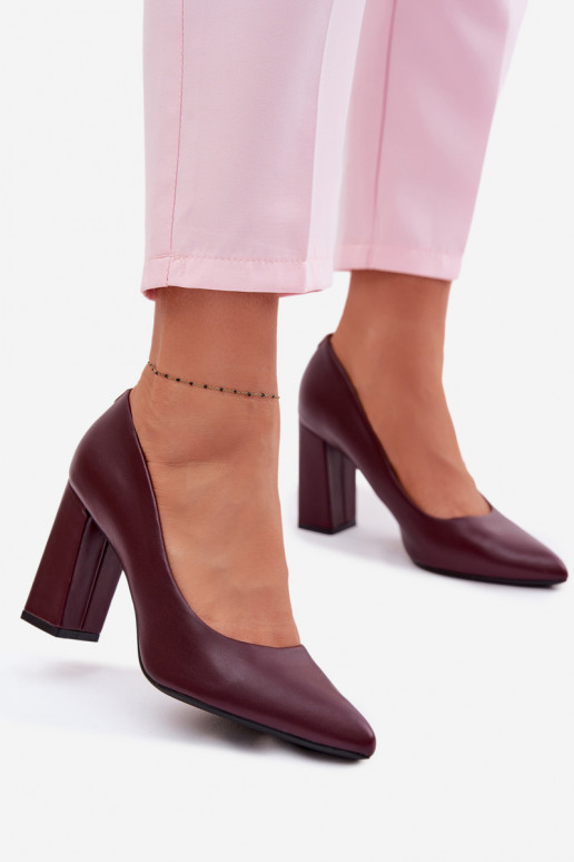 Scarpe con i tacchi in ecopelle Sergio Leone PB216 Borgogna