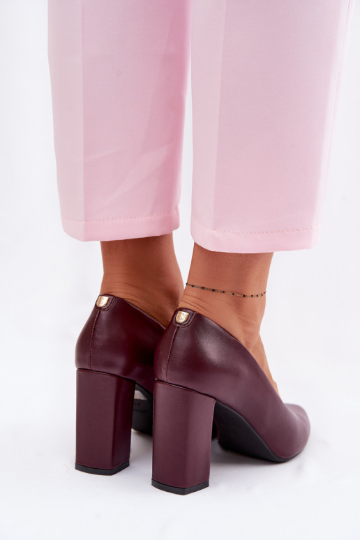 Scarpe con i tacchi in ecopelle Sergio Leone PB216 Borgogna