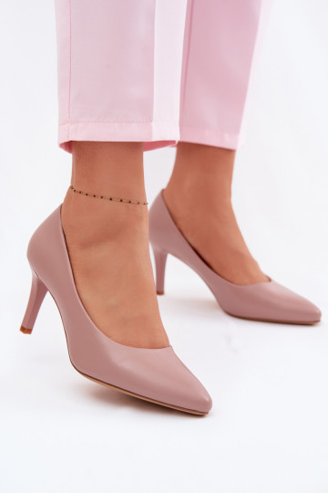 Scarpe con tacco in pelle sintetica Sergio Leone 1336 color lavanda 2