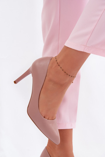 Scarpe con tacco in pelle sintetica Sergio Leone 1339 color lavanda