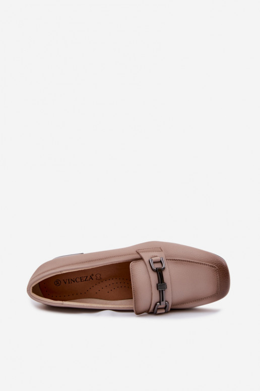 Pelle scarpe Femminile Klocke con ornamenti Vinceza 39978 beige