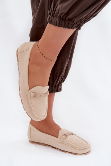 Mocassini Appartamento delle donne beige Olisa
