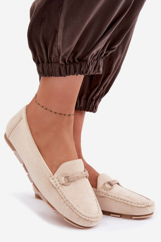 Mocassini Appartamento delle donne beige Olisa