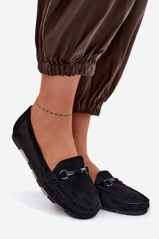 Mocassini Appartamento delle donne colore nero Olisa