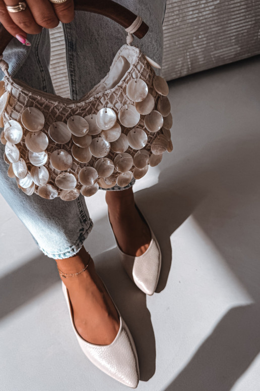 Ballerine in ecopelle beige Nelisa