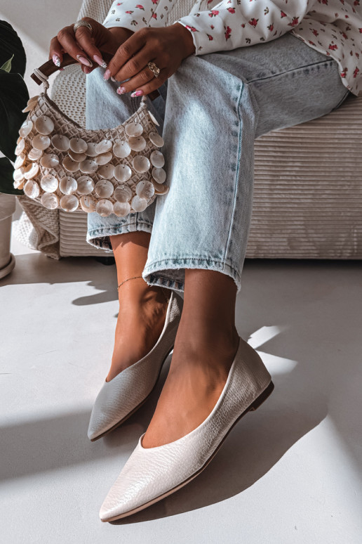 Ballerine in ecopelle beige Nelisa