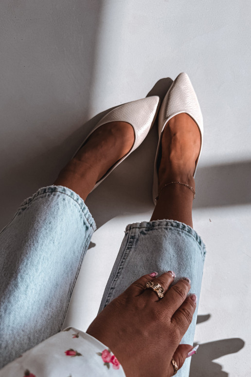 Ballerine in ecopelle beige Nelisa